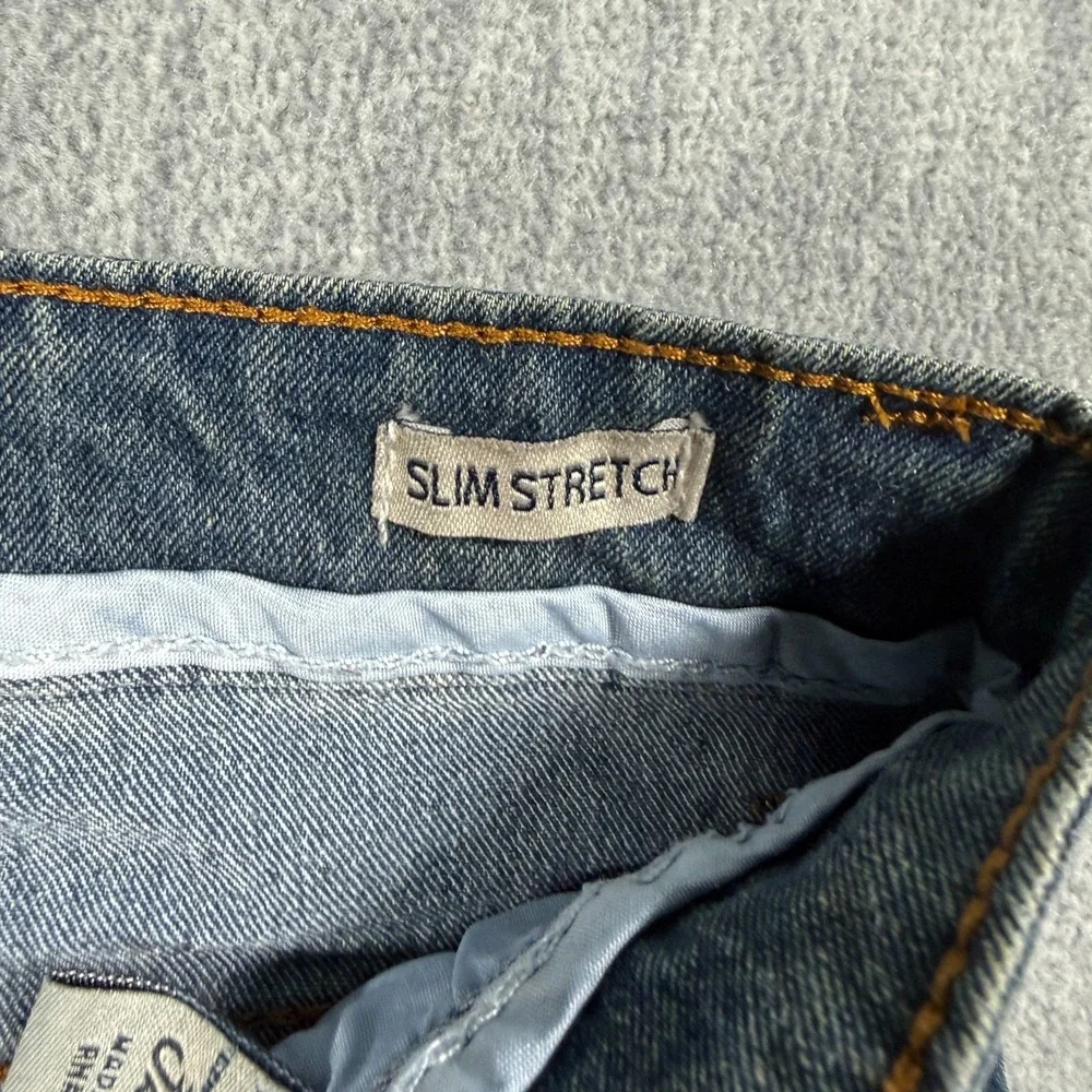 Hudson & Barrow Jeans Mens 32x32 Blue Slim Stretch Denim Straight Leg Casual Pan